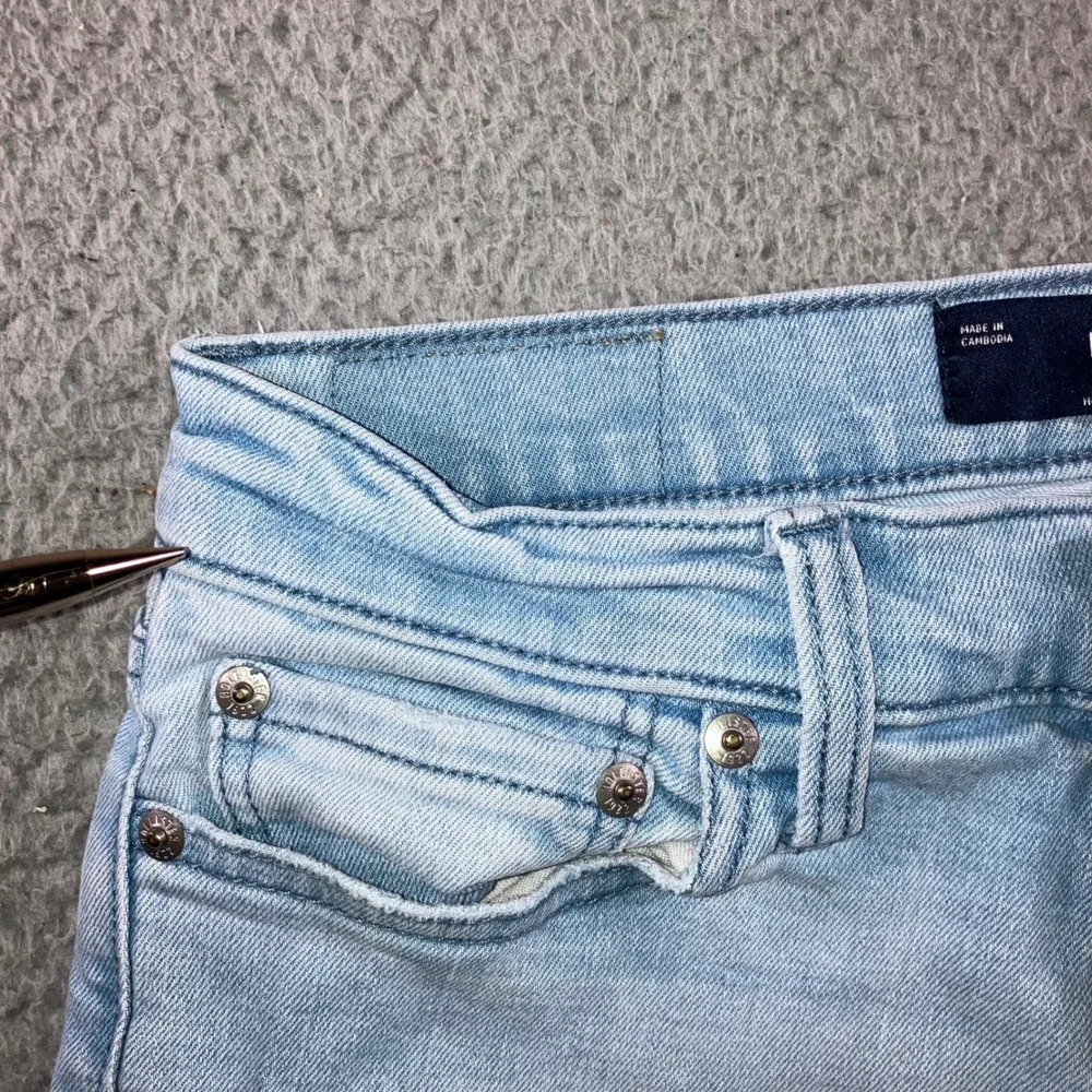 Hollister Slim Straight Jeans Mens 28x30‎ Blue Distressed Grunge Punk Fit 28x27